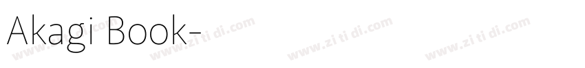 Akagi Book字体转换